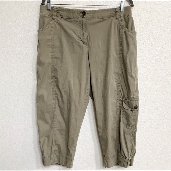 chicos cargo crop pants